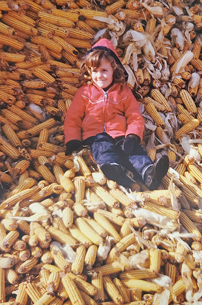 Little Laura among the corn