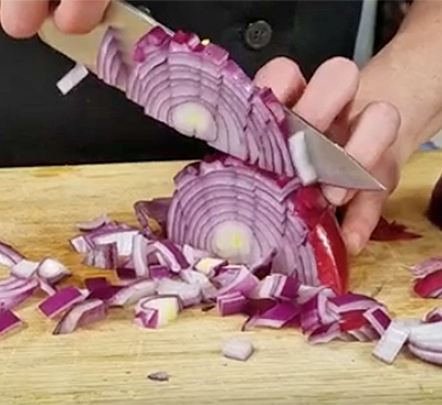 Onion slices