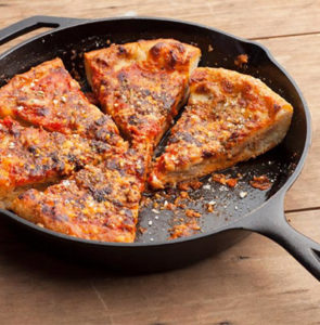 Deep Dish Pizza in a Cast Iron Pan
