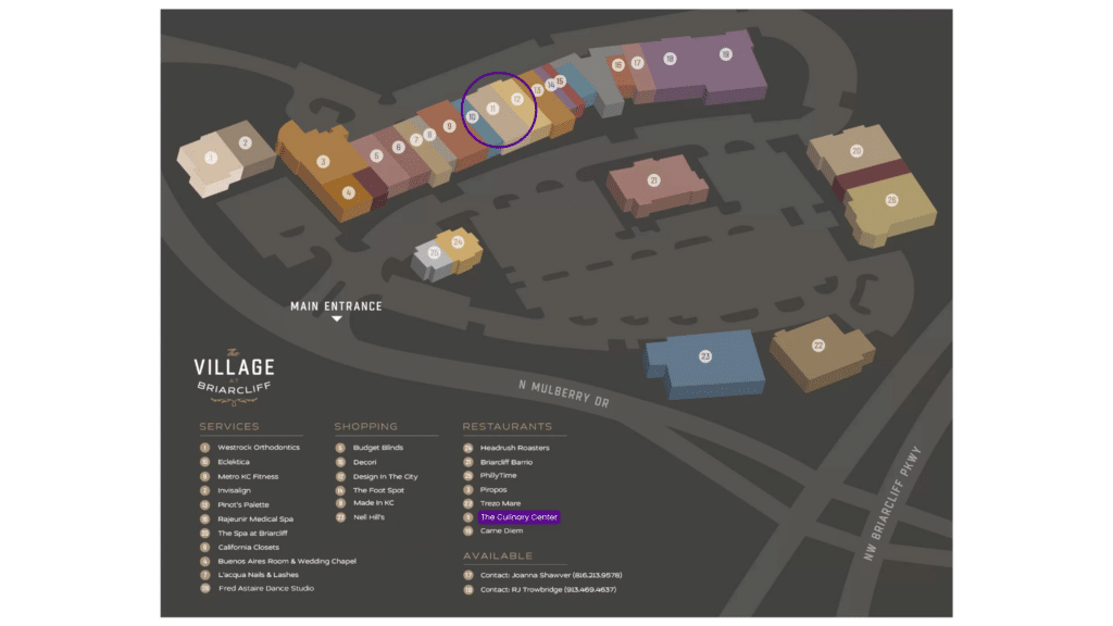 The Culinary Center Village @ Briarcliff Map